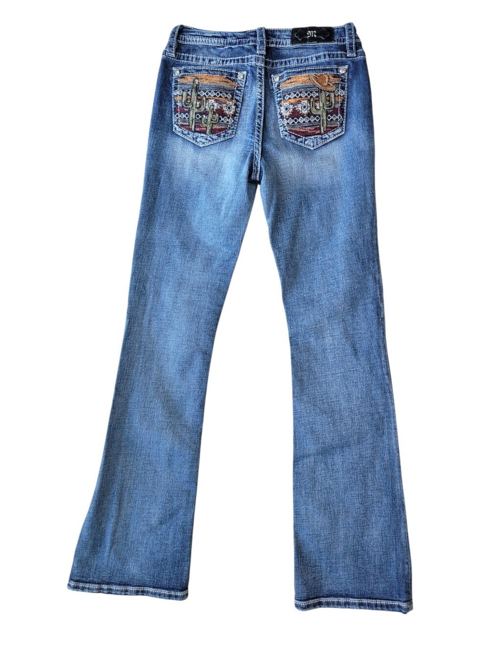 Miss Me Womens Cactus Sombrero Chloe Boot Cut Jeans Embroidered Women’s Sz 28 - Picture 2 of 9